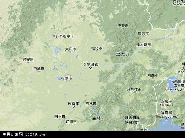 黑龙江省地形图 - 黑龙江省地形图高清版 - 2024年黑龙江省地形图
