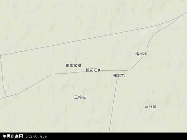 松花江乡地形图 - 松花江乡地形图高清版 - 2024年松花江乡地形图