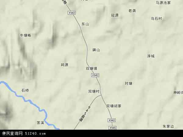 双塘镇地形图 - 双塘镇地形图高清版 - 2024年双塘镇地形图