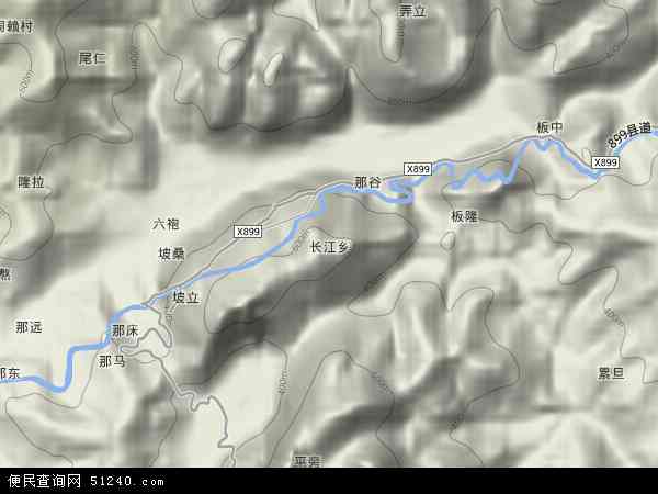 长江乡地形图 - 长江乡地形图高清版 - 2024年长江乡地形图