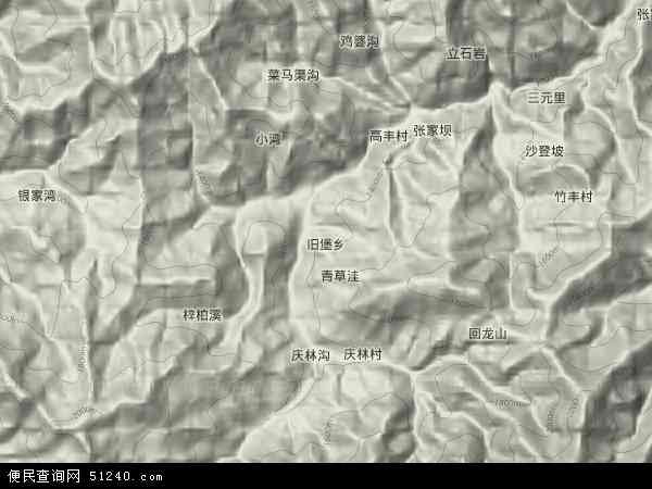 旧堡羌族乡地形图 - 旧堡羌族乡地形图高清版 - 2024年旧堡羌族乡地形图