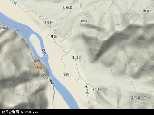 上江乡地形图 - 上江乡地形图高清版 - 2024年上江乡地形图