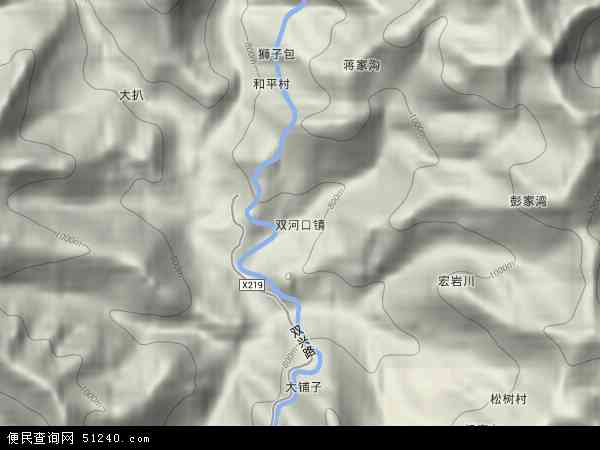双河口镇地形图 - 双河口镇地形图高清版 - 2024年双河口镇地形图