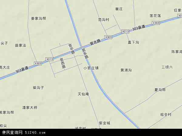 小官庄镇地形地图