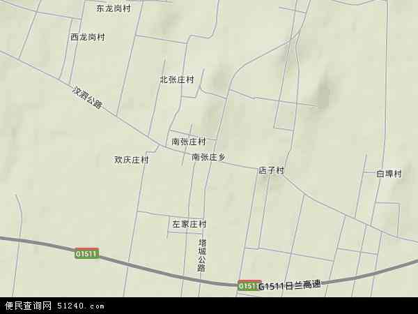 南张庄乡地形图 - 南张庄乡地形图高清版 - 2024年南张庄乡地形图