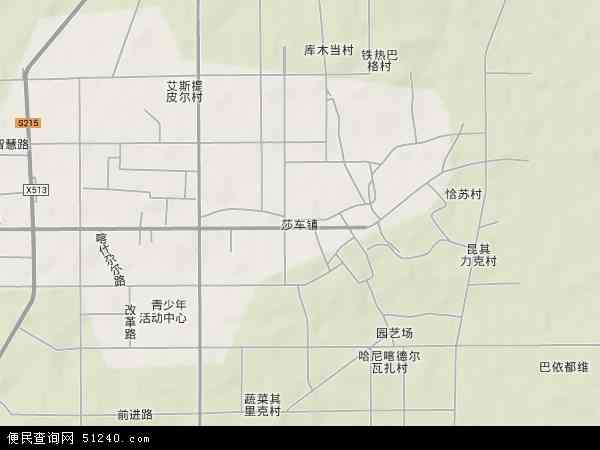 莎车县蚕种场地形图 - 莎车县蚕种场地形图高清版 - 2024年莎车县蚕种场地形图