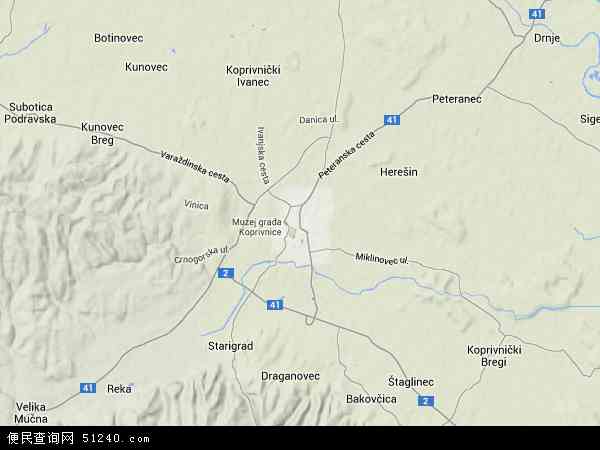 科普里夫尼察-克里热夫齐地形图 - 科普里夫尼察-克里热夫齐地形图高清版 - 2024年科普里夫尼察-克里热夫齐地形图