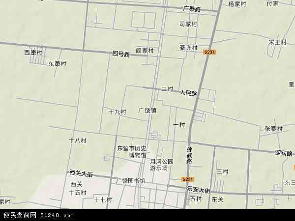 广饶滨海新区管理委员会地形地图