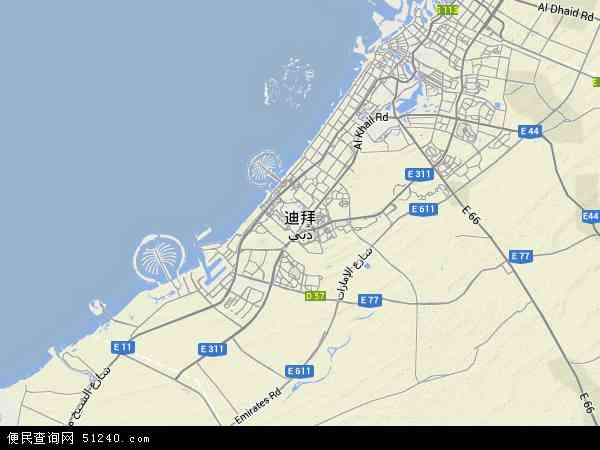 迪拜地形图 - 迪拜地形图高清版 - 2024年迪拜地形图