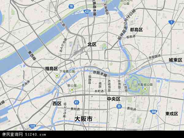 大阪地形图 - 大阪地形图高清版 - 2024年大阪地形图