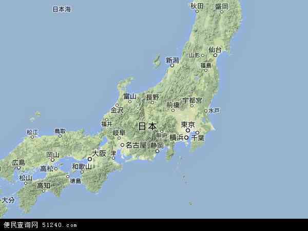 日本地形图 - 日本地形图高清版 - 2024年日本地形图