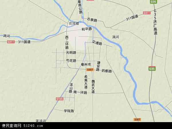 亳州市地形图 - 亳州市地形图高清版 - 2022年亳州市地形图