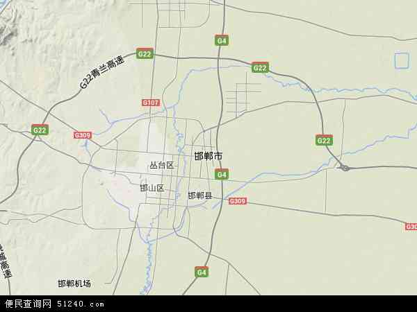 邯郸市地形图 - 邯郸市地形图高清版 - 2024年邯郸市地形图