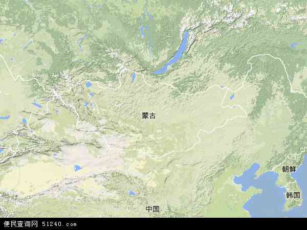 蒙古地形图 - 蒙古地形图高清版 - 2024年蒙古地形图