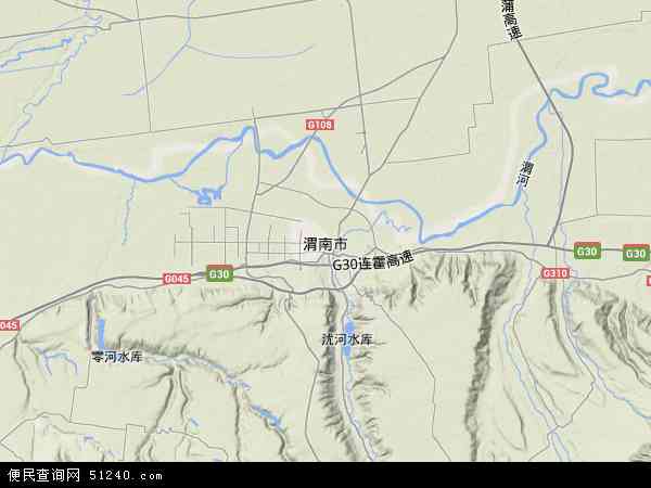 渭南市地形图 - 渭南市地形图高清版 - 2024年渭南市地形图