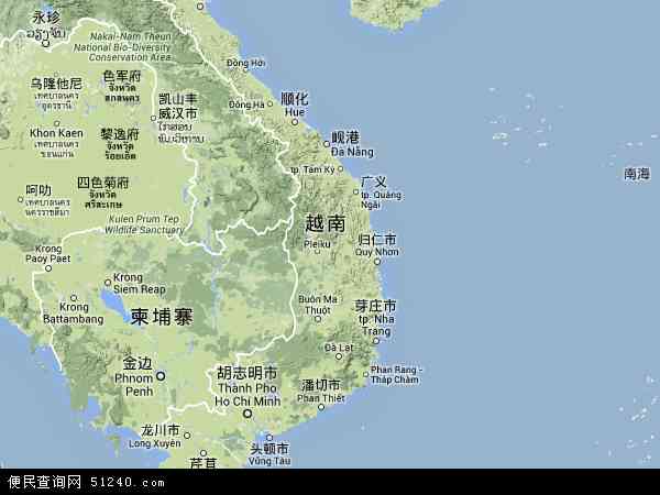 越南地形图 - 越南地形图高清版 - 2024年越南地形图