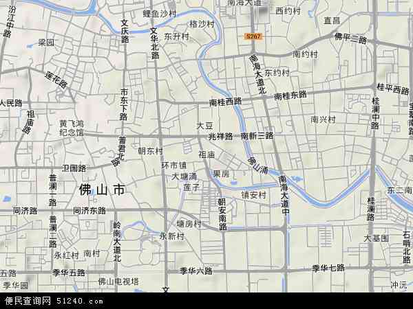 中国 广东省 佛山市 禅城区 祖庙 本站收录有:2021祖庙卫星地图高清版