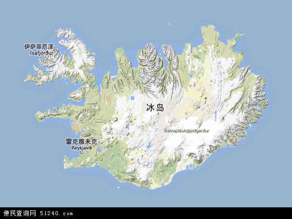 冰岛地形图 - 冰岛地形图高清版 - 2024年冰岛地形图