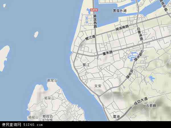 鹭江地形图 - 鹭江地形图高清版 - 2024年鹭江地形图