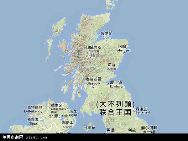苏格兰地形图 - 苏格兰地形图高清版 - 2024年苏格兰地形图