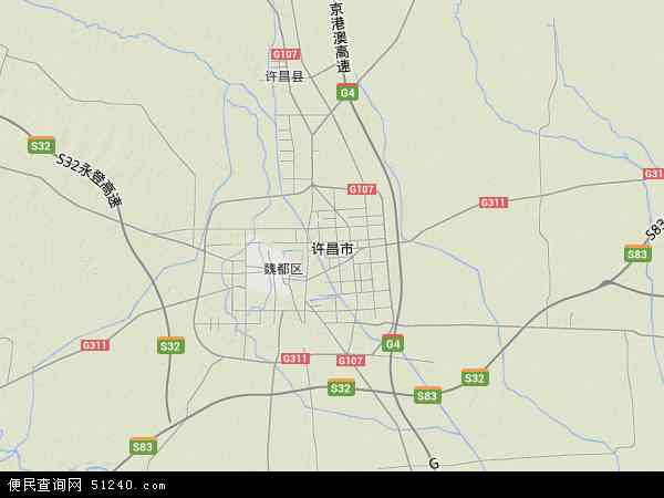 许昌市地形图 - 许昌市地形图高清版 - 2024年许昌市地形图
