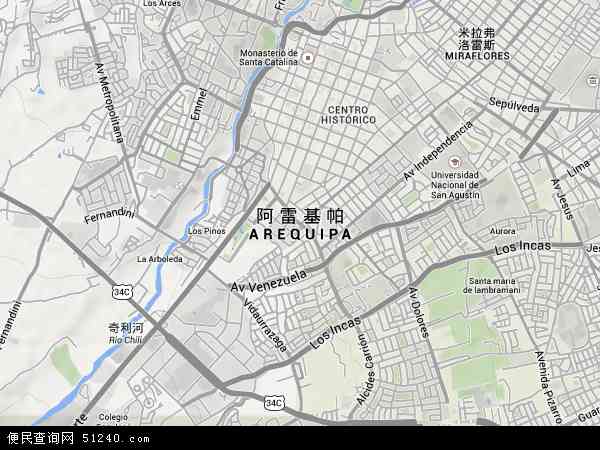 阿雷基帕地形图 - 阿雷基帕地形图高清版 - 2024年阿雷基帕地形图