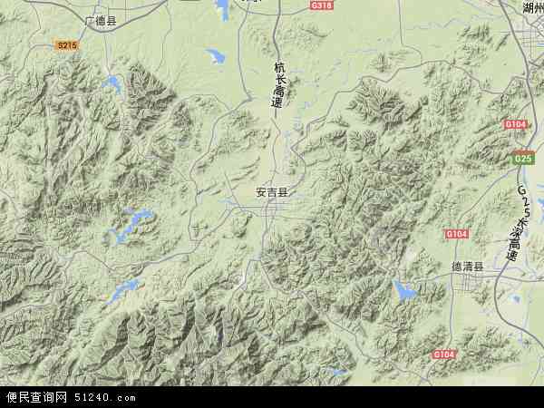 安吉县地形图 - 安吉县地形图高清版 - 2024年安吉县地形图