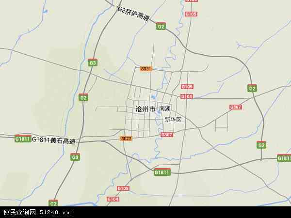 沧州市地形图 - 沧州市地形图高清版 - 2024年沧州市地形图