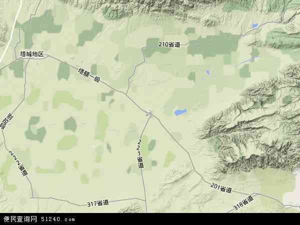 额敏县地形图 - 额敏县地形图高清版 - 2024年额敏县地形图