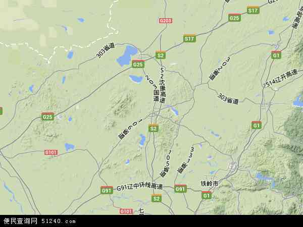 法库县地形图 - 法库县地形图高清版 - 2024年法库县地形图