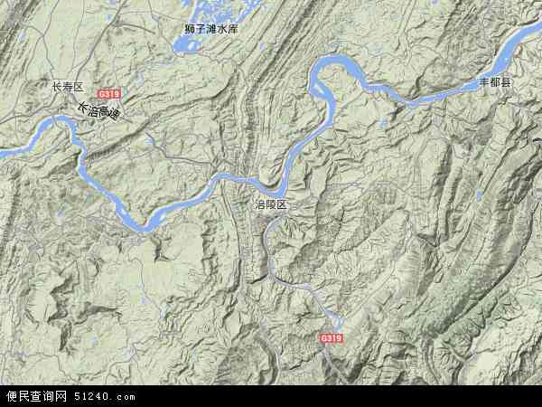涪陵区地形图 - 涪陵区地形图高清版 - 2024年涪陵区地形图
