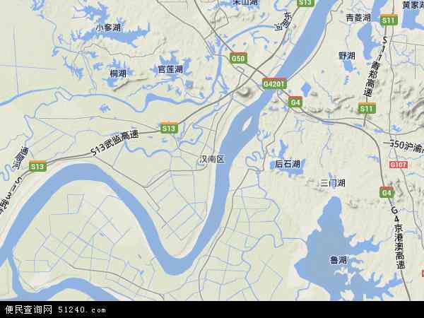 汉南区地形图 - 汉南区地形图高清版 - 2024年汉南区地形图