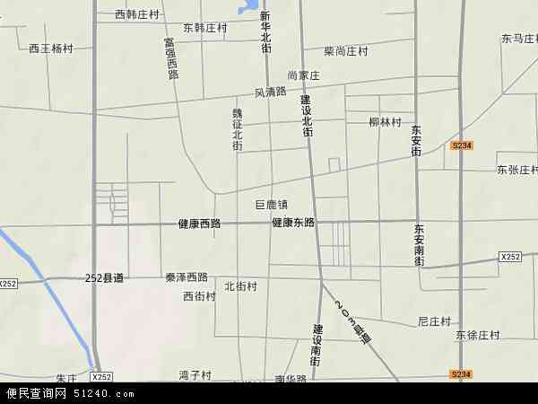 中国河北省邢台市巨鹿县巨鹿镇地图(卫星地图)