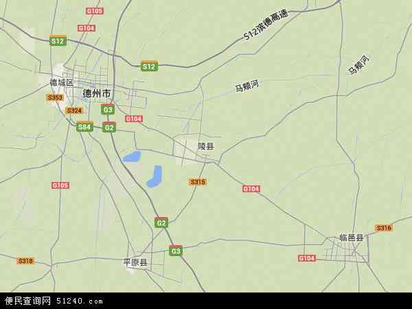 陵县地形图 - 陵县地形图高清版 - 2024年陵县地形图