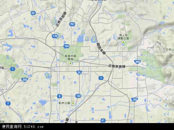 奈良地形图 - 奈良地形图高清版 - 2024年奈良地形图