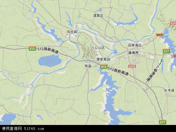 寿县地形图 - 寿县地形图高清版 - 2024年寿县地形图