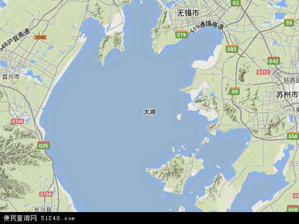 太湖地形图 - 太湖地形图高清版 - 2024年太湖地形图