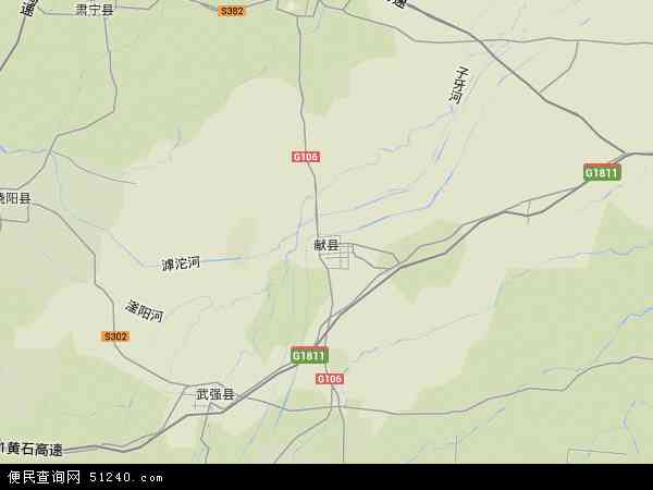 献县地形图 - 献县地形图高清版 - 2024年献县地形图