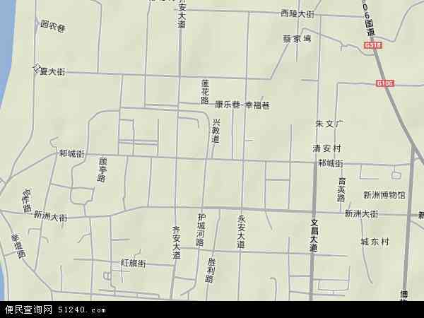 邾城地形图 - 邾城地形图高清版 - 2024年邾城地形图