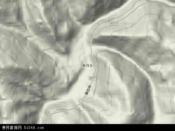 安孜乡地形图 - 安孜乡地形图高清版 - 2024年安孜乡地形图