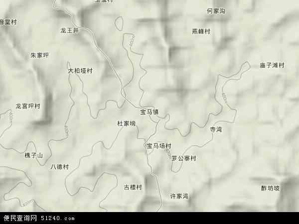 宝马镇地形图 - 宝马镇地形图高清版 - 2024年宝马镇地形图