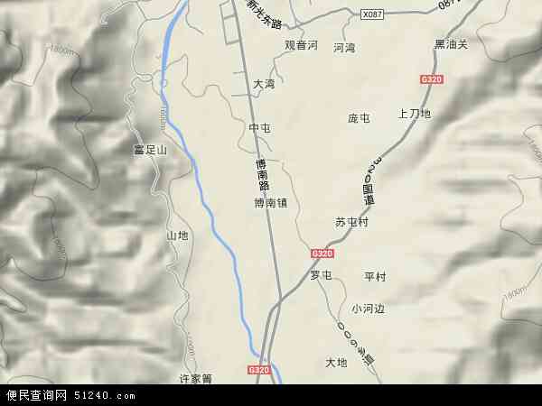 博南镇地形图 - 博南镇地形图高清版 - 2024年博南镇地形图