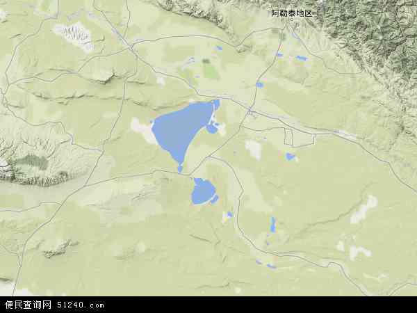 福海县地形图 - 福海县地形图高清版 - 2024年福海县地形图