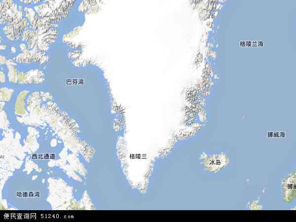 格陵兰地形图 - 格陵兰地形图高清版 - 2024年格陵兰地形图