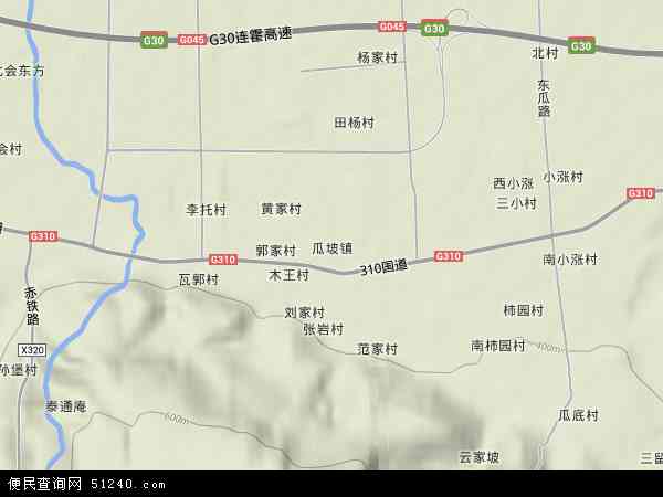 瓜坡镇地形图 - 瓜坡镇地形图高清版 - 2024年瓜坡镇地形图