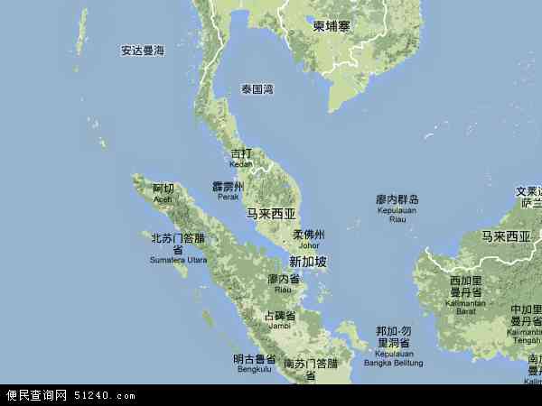 马来西亚地形图 - 马来西亚地形图高清版 - 2024年马来西亚地形图