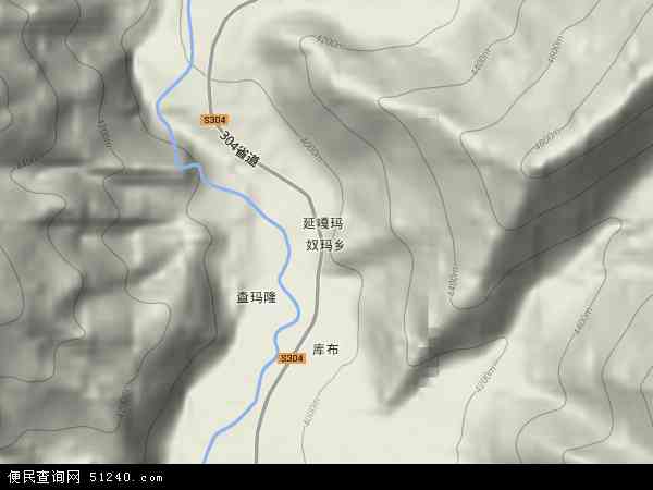 奴玛乡地形图 奴玛乡地形图高清版 2021年奴玛乡地形图