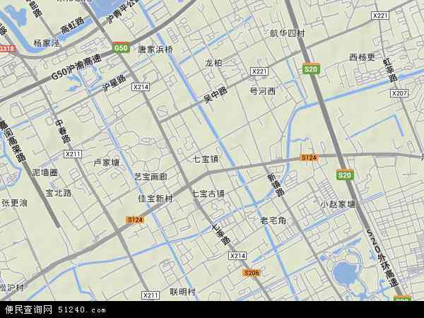 七宝镇地形图 - 七宝镇地形图高清版 - 2024年七宝镇地形图