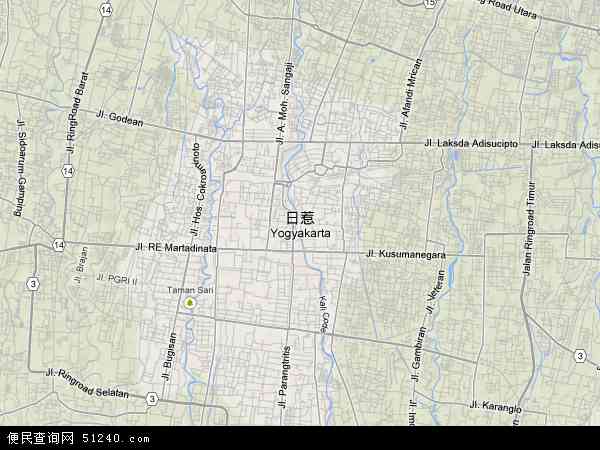 日惹特区地形图 - 日惹特区地形图高清版 - 2024年日惹特区地形图
