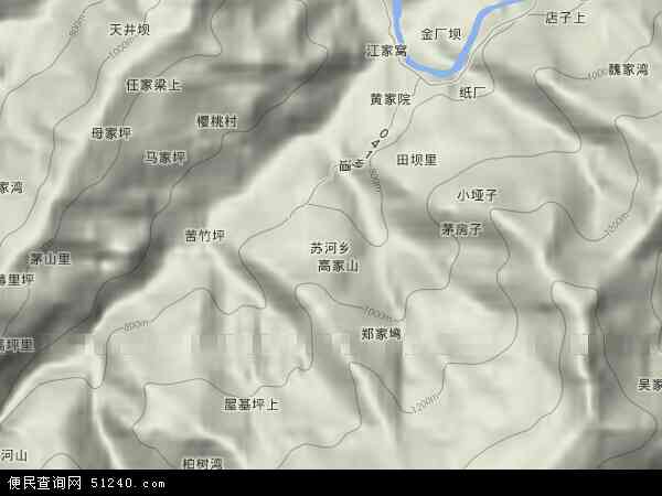 苏河乡地形图 - 苏河乡地形图高清版 - 2024年苏河乡地形图